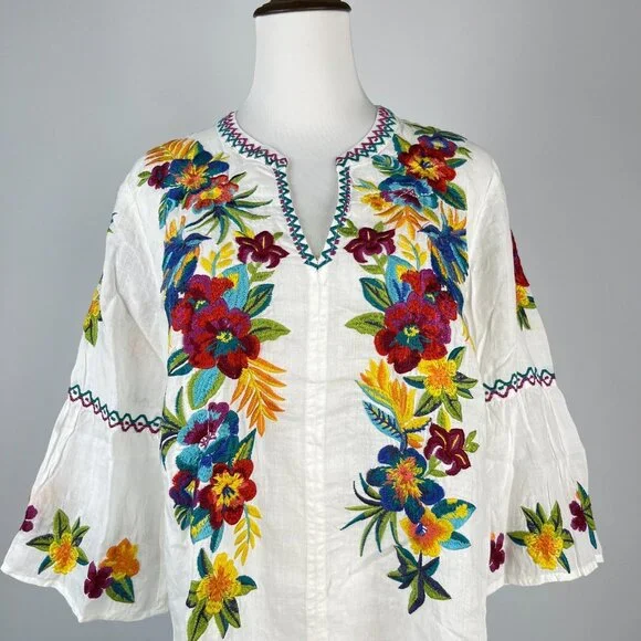 NWOT Johnny Was Embroidered 100% Ramie Nandi Flare Sleeve Tunic Dress Size S - infinityhomeware.co.za NWOT Johnny Was Embroidered 100% Ramie Nandi Flare Sleeve Tunic Dress Size S - infinityhomeware.co.za